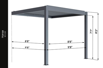 Hansø Aluminum Pergola Kit (Work In Progress - Has New Upgrades)